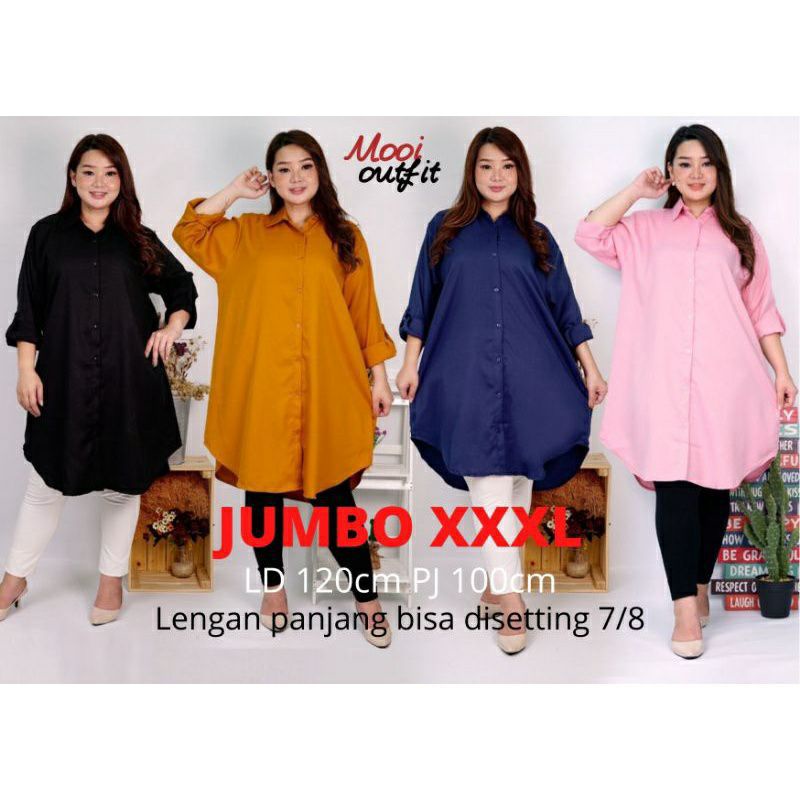 Big size Tunik oval jumbo // Tunik polos // tunik jumbo ld 120