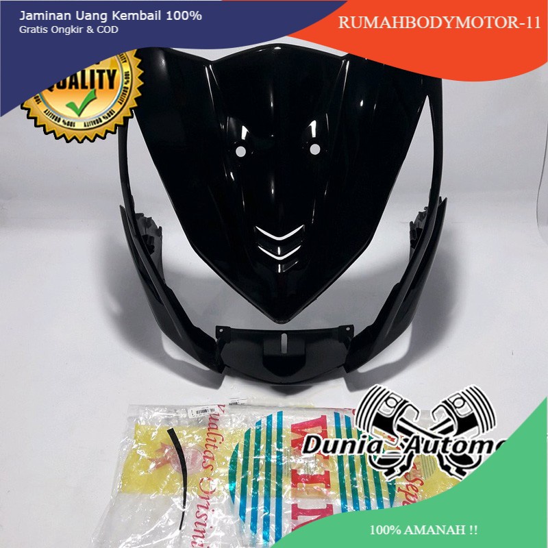 Panel Tameng Cover Lampu Depan Beat Fi 2012 2014 Warna Hitam