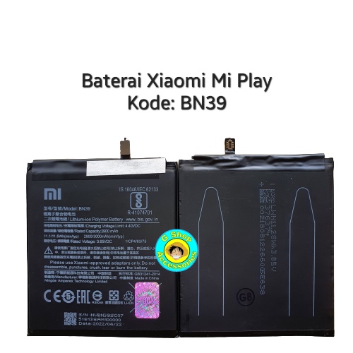Baterai Batre Original Xiaomi Mi Play MiPlay BN39 Battery