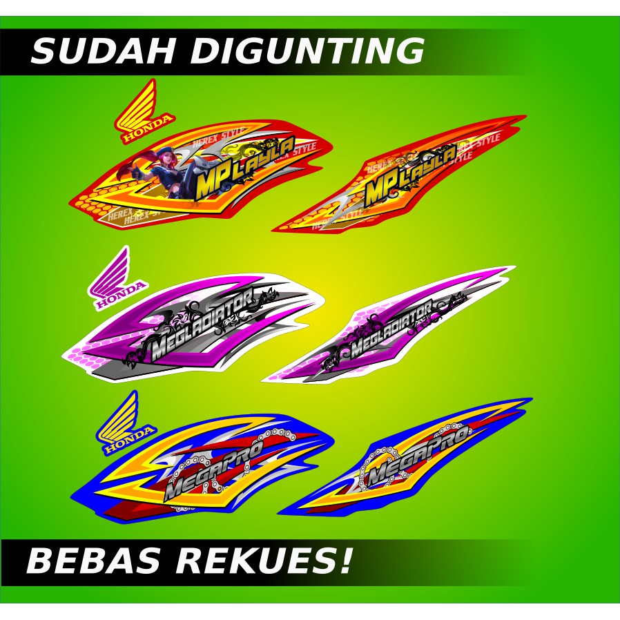 STRIPING STIKER VARIASI HONDA MEGAPRO PRIMUS HEREX Shopee Indonesia