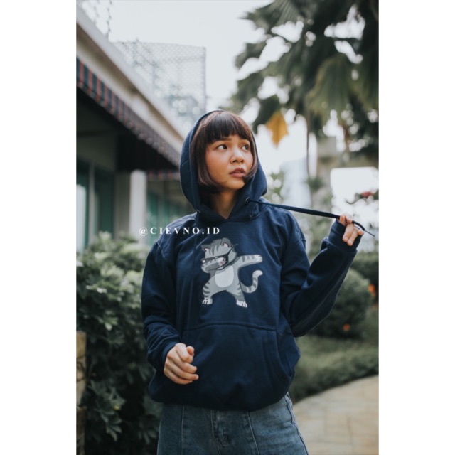 HOODIE DABBING CAT (DIGITAL PRINTING) Size M - XXXL