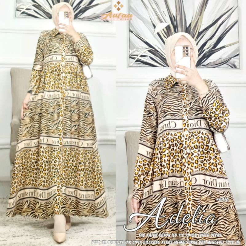 Gamis Motif Macan Katun Rayon