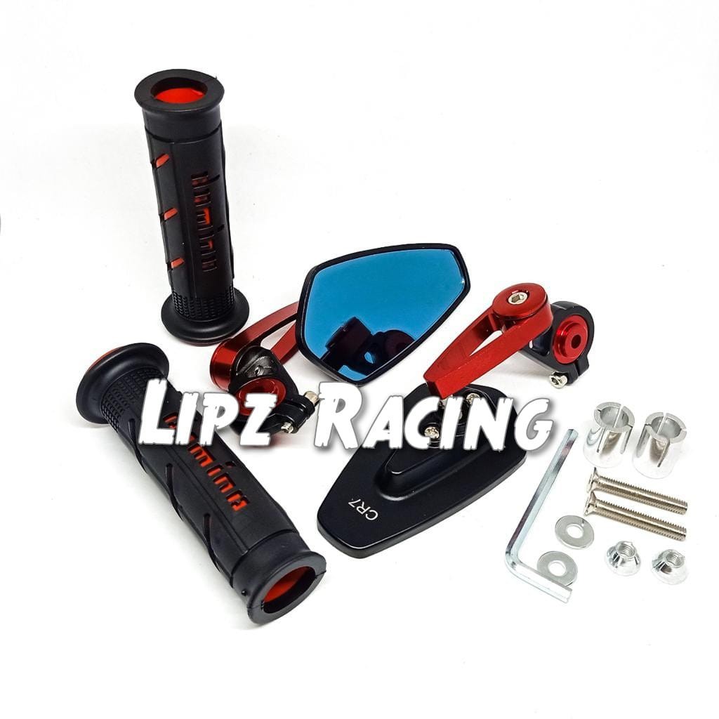 {PAKET 2IN1} SPION JALU BAR END]SPION JALU OVAL+HANDGRIP  SISIK UNIVERSAL