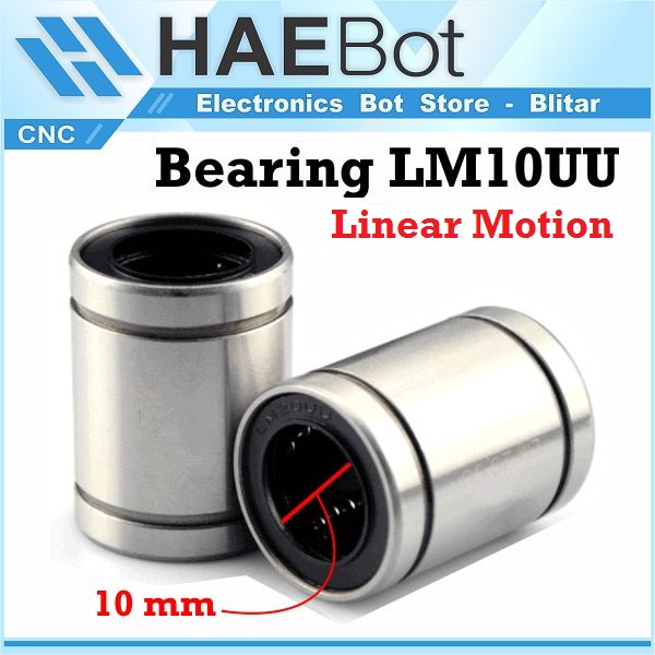 [HAEBOT] LM10UU Linear Motion Bearing Bushing as 10mm CNC 3D Printer Mekanik Machine Slider Axis Smooth Rod Besi Klaker