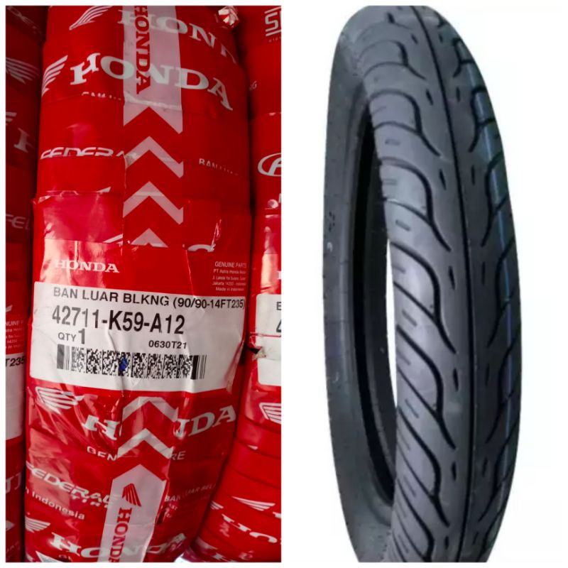 Ban luar tubless ban tubless belakang 9090-14 Honda vario, beat, vario 125, beat FI, spacy, scoopy, 