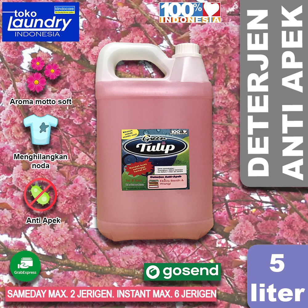  Deterjen  Cair Laundry Anti Apek Green  Tulip  Shopee Indonesia