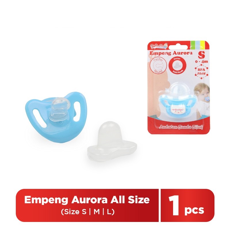 EMPENG Bayi NEWBORN Dot Silicone Silikon PACIFIER Aurora + Tutup empeng steril| RELIABLE