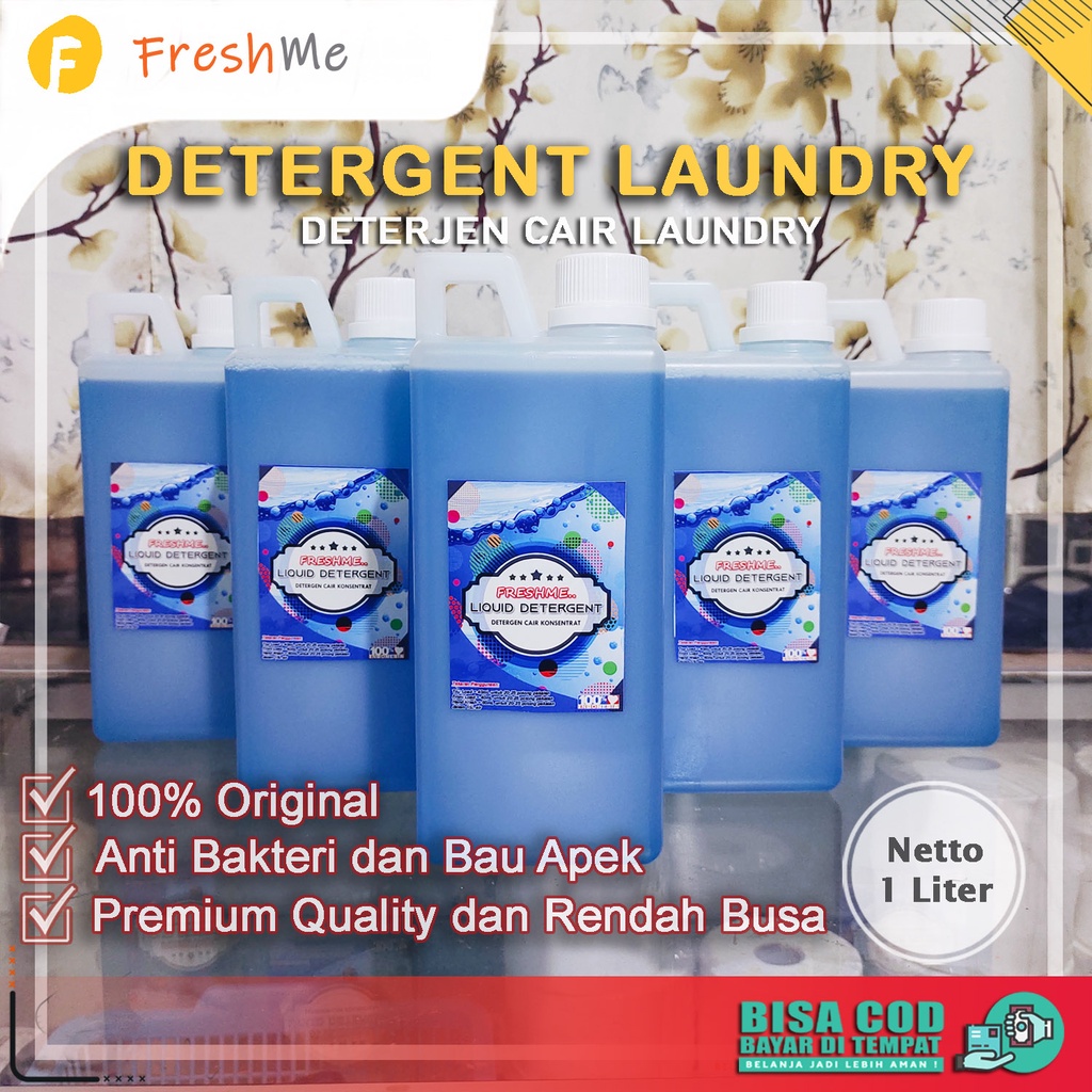 FRESHME Detergent Cair Laundry 1 Liter - Deterjen Rendah Busa Kwalitas Premium