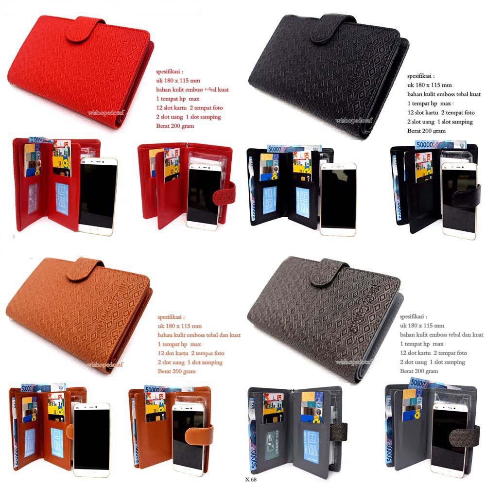 Dompet 2 hp wanita alexia kulit mozaik