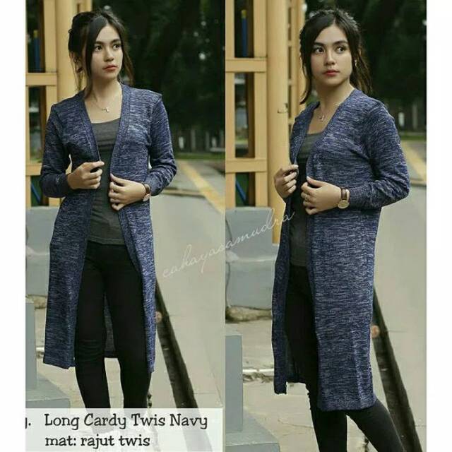 LONG TWIST CARDIGAN