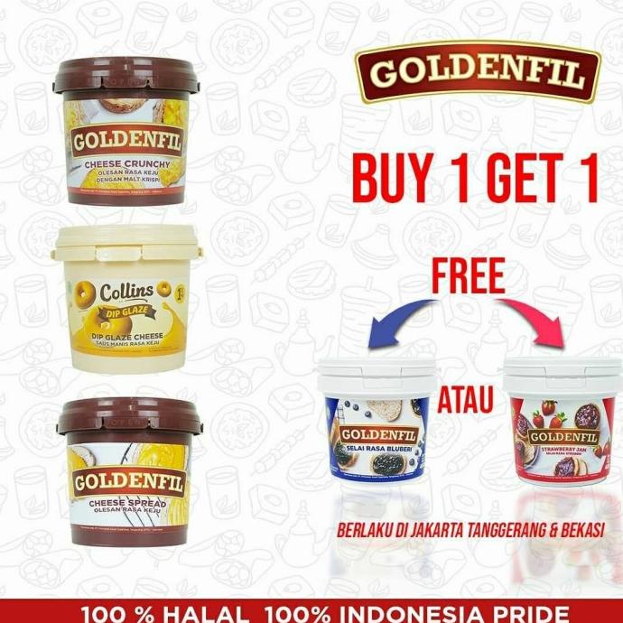 

Big Sale PROMO BELI GOLDENFIL CHEESE SPREAD 1KG GRATIS STRAWBERRY JAM 400GR Big Sale