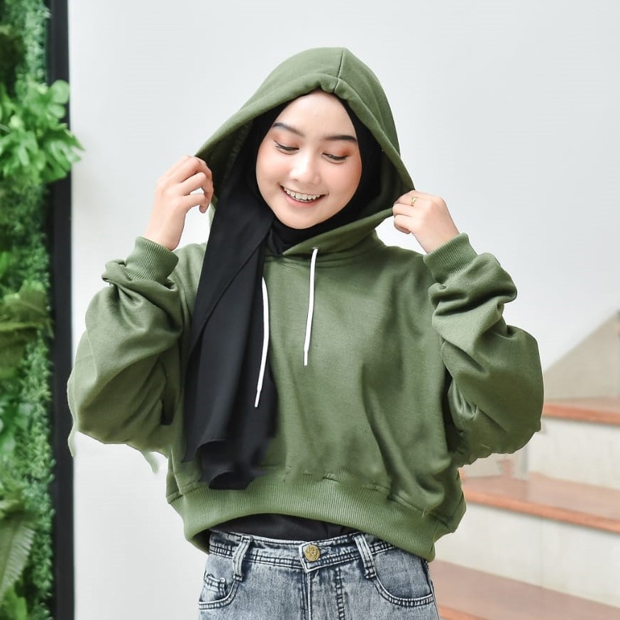 OVERSIZE CROP HOODIE - HOODIE OVERSIZE WANITA KEKINIAN