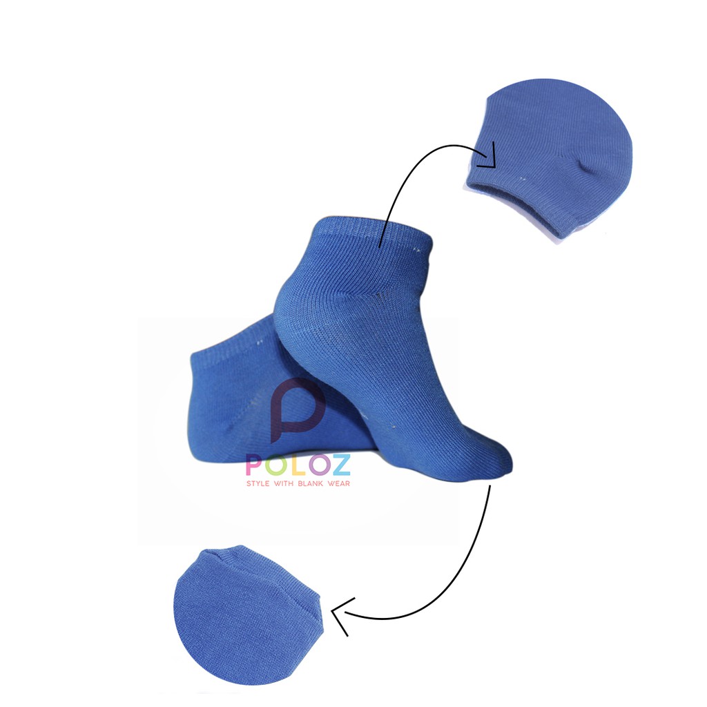 Jual kaos kaki pria wanita pendek semata kaki-biru
