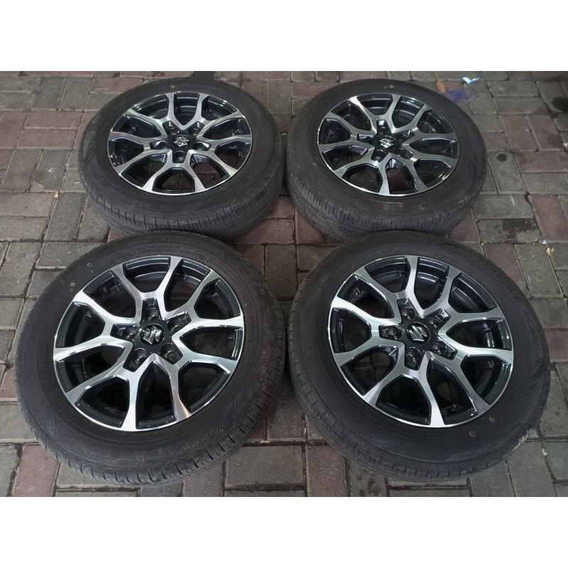 VELG PELEK SEKEN BEKAS MOBIL SUZUKI XL7 RING 16 + BAN DUNLOP BEKAS ERTIGA XL 7 NEW BALENO  X OVER