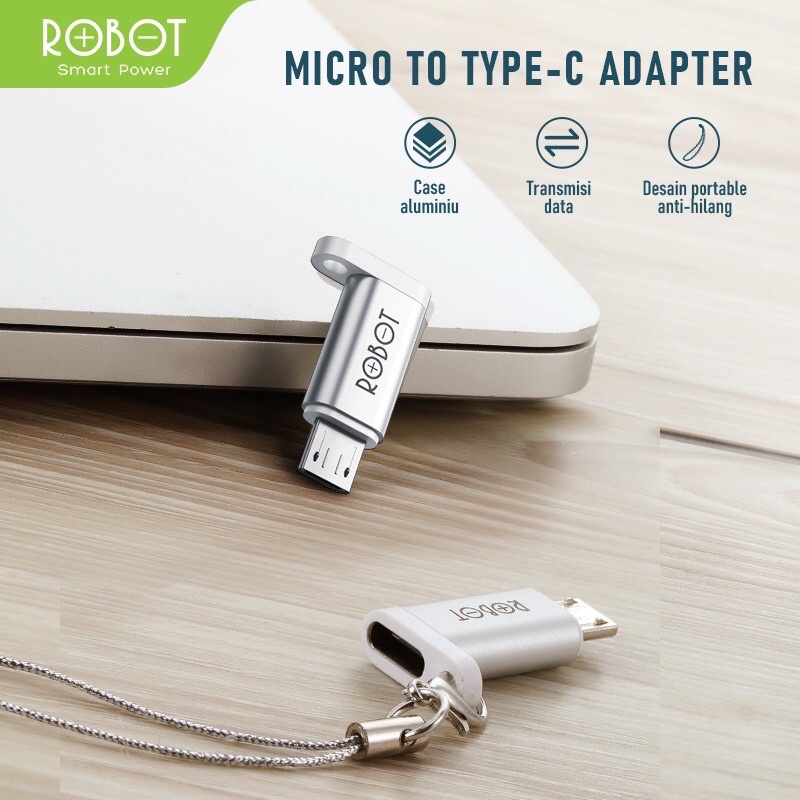 OTG ROBOT RT-OTG Type C/Micro to USB 3.0 Small Portable Alumunium Case-Garansi 1 Tahun