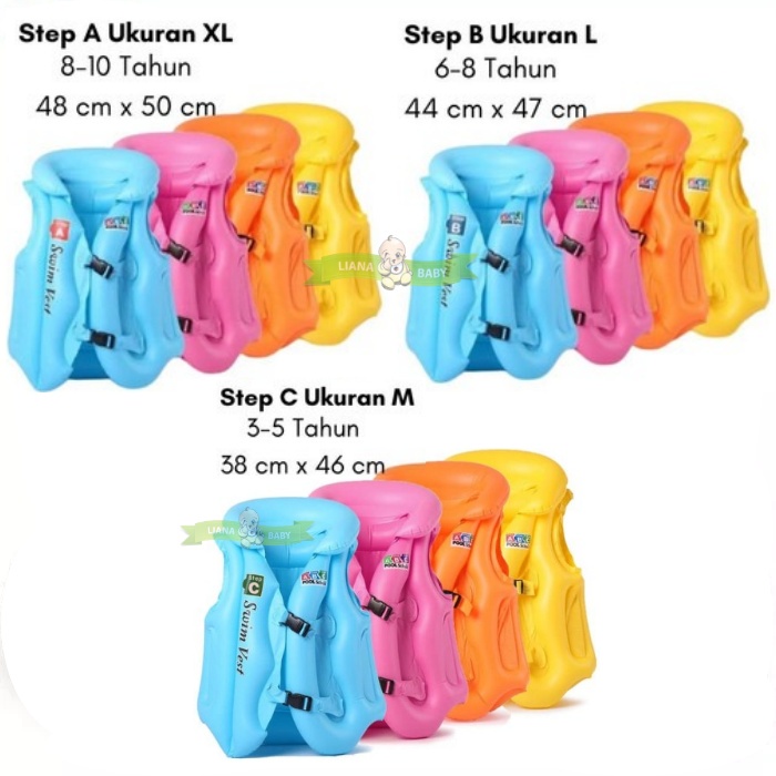 SWIM36 SWIMVEST TIPE A / tipe b / tipe C PELAMPUNG RENANG ANAK