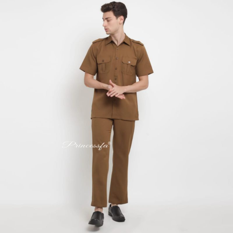 Seragam Safari Pria Safari Pemda Pria Pemda Tua Seragam Safari Dinas Safari PNS Lengan Pendek Pemda 