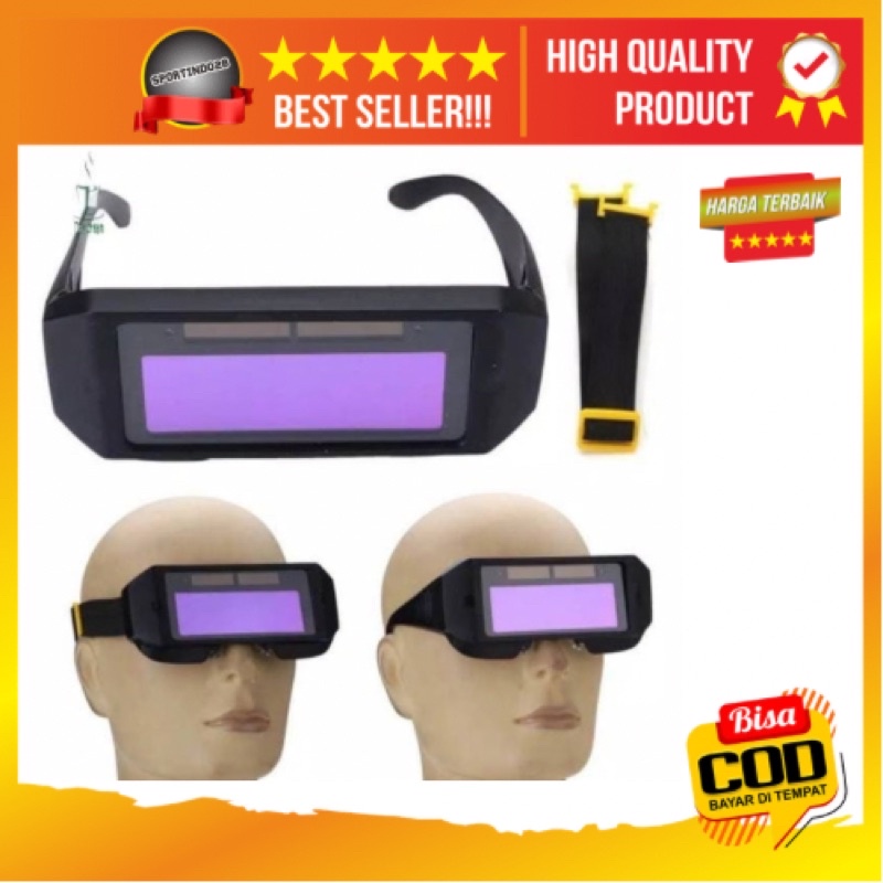 Kacamata Las Otomatis Kaca Mata Auto Gelap Automatic Welding Glass COD