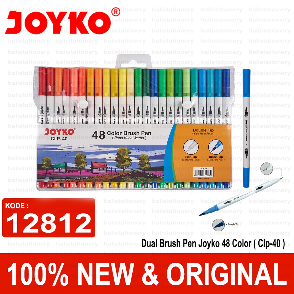 

Dual Brush Pen Joyko 48 Color ( Clp-40 )