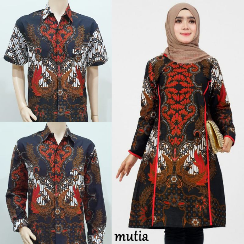 Goenzshop Couple Tunik Kemeja Batik Solo Priyayi