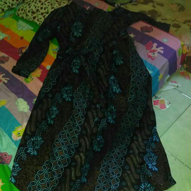 Maura Couple - Sania Ruffle Batik Couple Ori Ndoro Jowi Garansi Termurah Shopee -  Motif Seno Biru