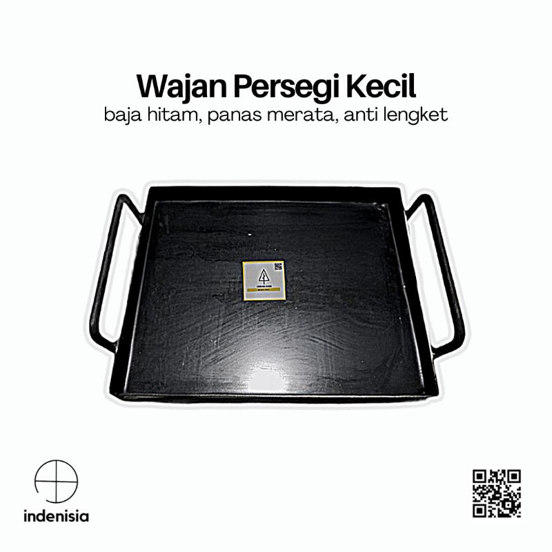 [20x20] WAJAN ROTI BAKAR / WAJAN CAMPING PAN GRILL PAN / WAJAN KEBAB / ALAT PEMANGGANG ROTI / TOASTE