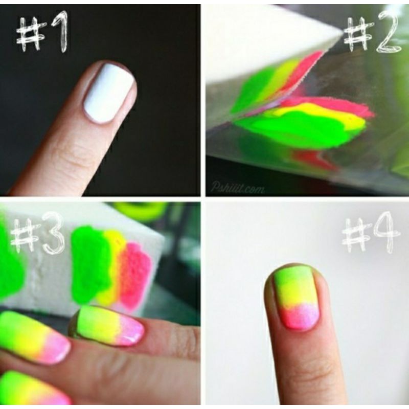 spons ombre kuku nail art spon ombre spons gradasi kuku sponge nail nailart nail art