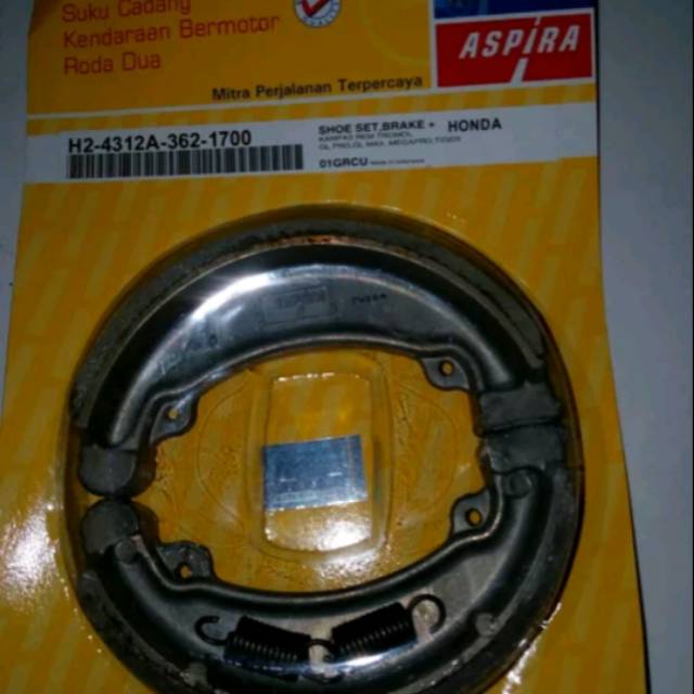 Kampas rem belakang Gl pro/Gl pro neotech/ tiger old aspira astra