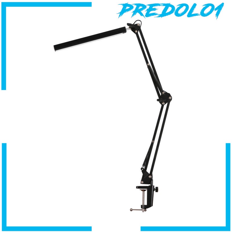 (Predolo1) Lampu Meja Led Usb Dengan Lengan Ayun + Klem Untuk Kantor / Belajar