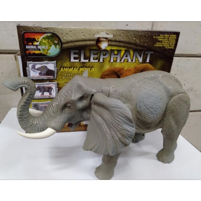 668-9 - Mainan Gajah Elephant Besar Bisa Jalan Nyala Lampu Suara 668-9