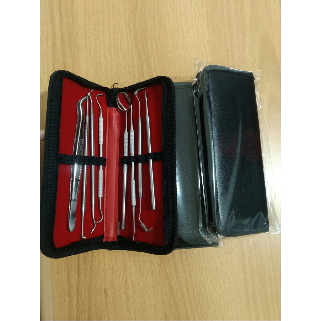 [GRAY.STORE 178] Dental kit set instrument perawatan gigi dokter gigi set 8pcs alat kedokteran -DKS8