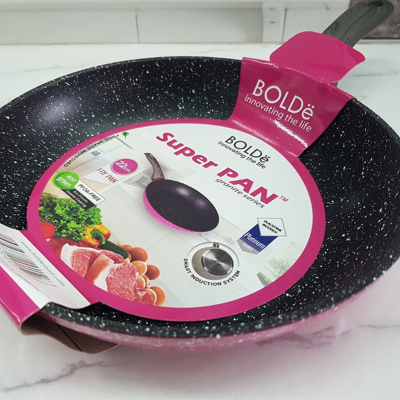 Super PAN Fry PAN 22cm Black Pink Original BOLDe