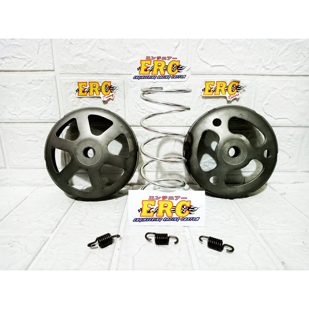 MANGKOK KAMPAS GANDA CUSTOM RACING + PER SETAN TITANIUM GRATIS RING PULLY PULLEY ORIGINAL