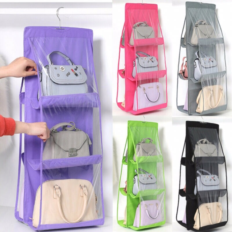 Gantungan tas 6 slot/ hanger tas 6 sekat