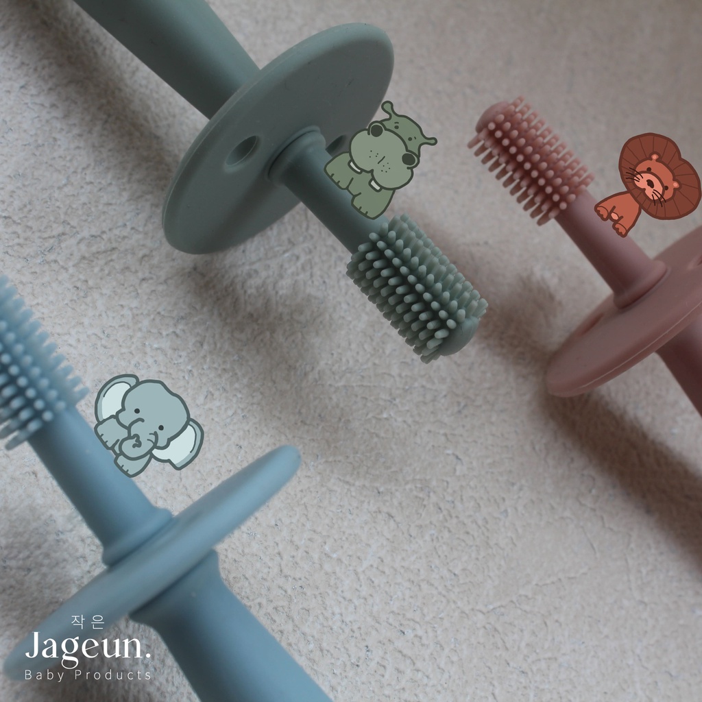 JAGEUN Silicone Baby Training Toothbrush | Sikat Gigi Bayi Silikon 360