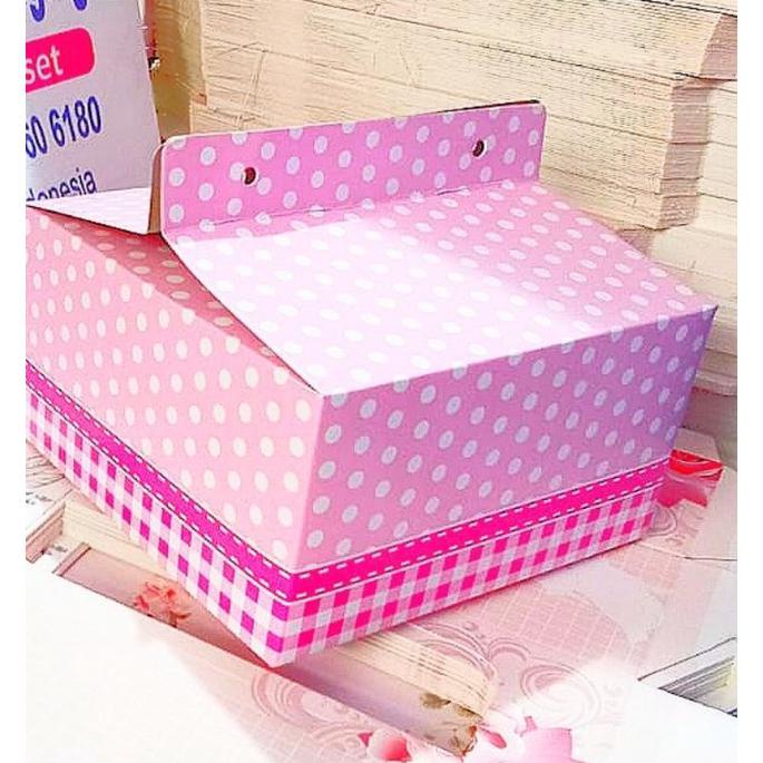 

ON SALE Box Mangkok twotone Polkadot 15x15x8 (Pink, Birumuda) MURAH