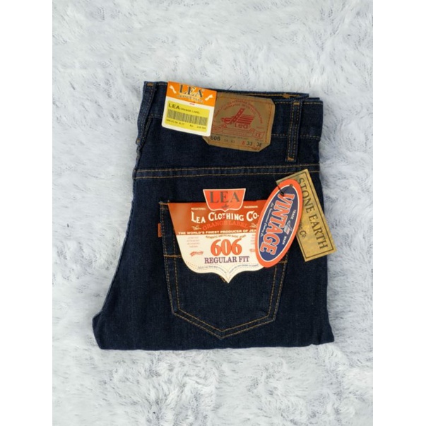 Lea Celana jeans Pria Lea 606 Original Standar Reguler pria Celana Jeans Panjang Pria