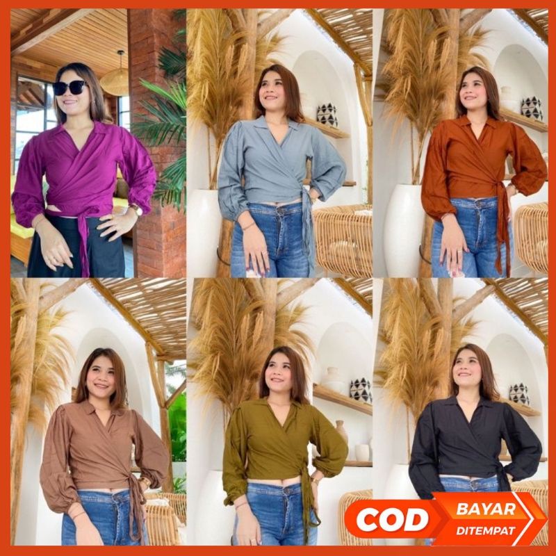 Angelie Wrap Top // Angel Wrap Top // Crop kekinian