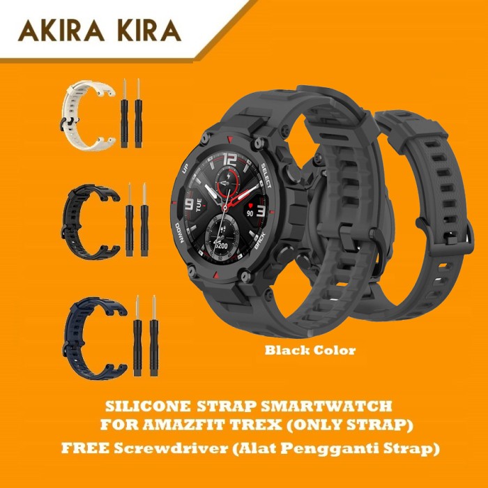 Strap Pengganti Smartwatch For Trex Amazfit T-rex (Only Strap) - Hitam