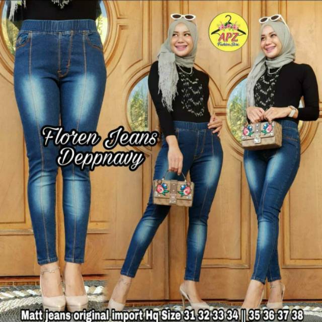 Jegging Floren Line Deppnavy . Jegging Jeans Line . Jegging Jeans Tulang . Legging Jeans Line