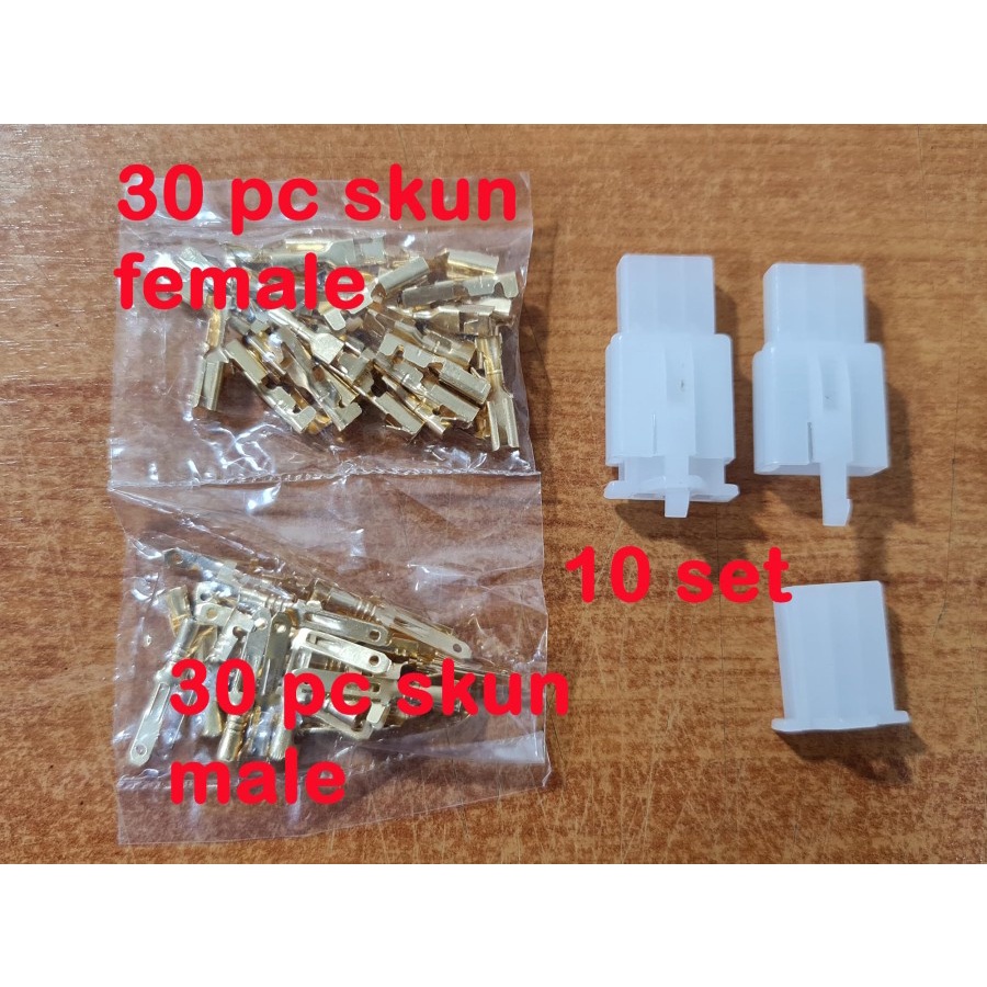 Socket motor pin kecil 2 pin - 3pin - 4pin - 6pin - 9 pin 10 set / connector skun mobil soket / konektor