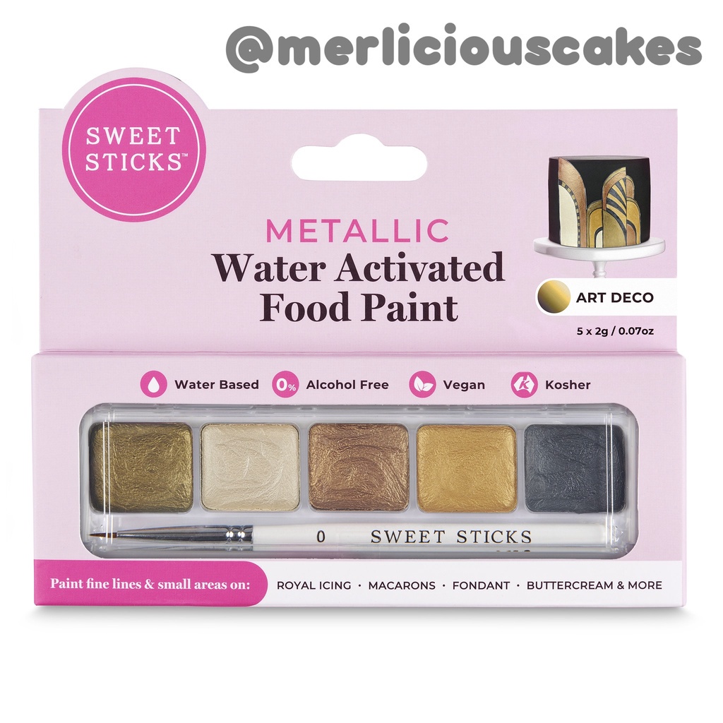 

Art Deco Mini Palette Sweet Sticks Edible Art Paint Cake Kue