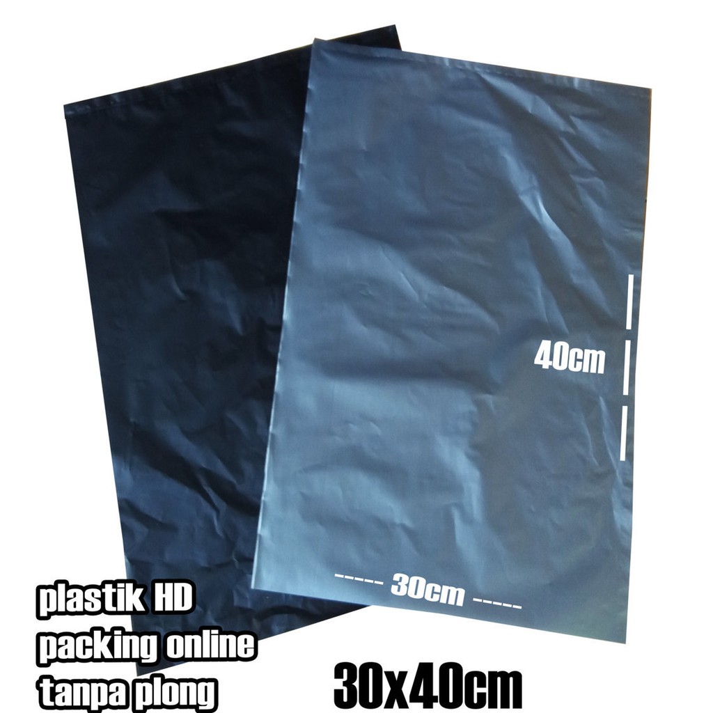 Kantong Plastik HD Packing Online Shop Ukuran 30x40 isi (100pcs) Plastik Bungkus Tebal Tanpa Plong