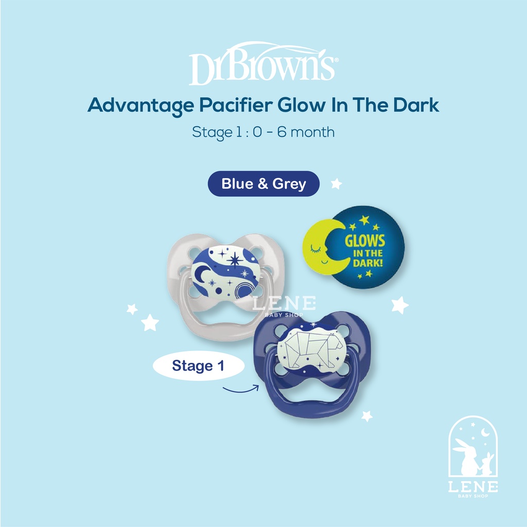 Dr. Brown's Advantage Pacifier Glow In The Dark / Empeng Bayi DrBrown