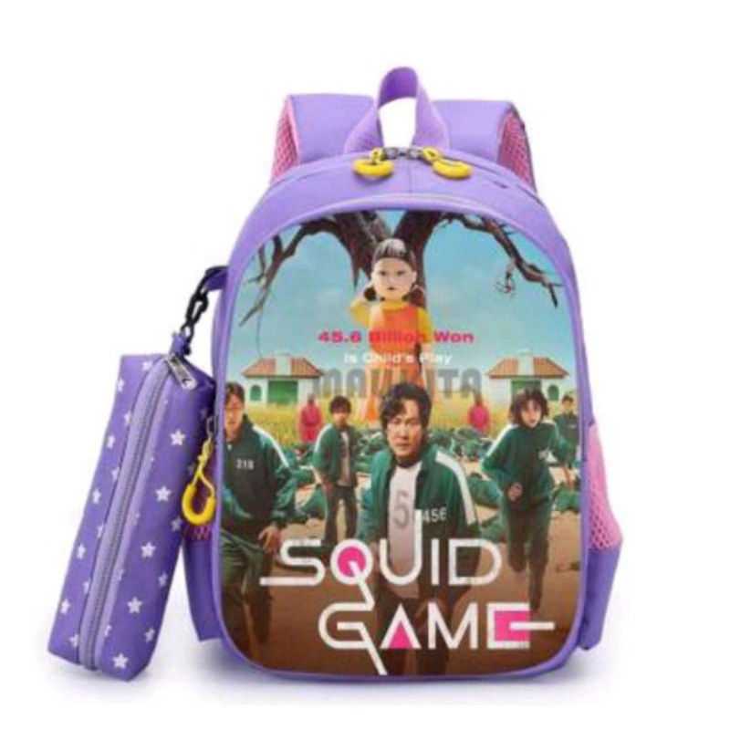 DAEYBAG-TAS RANSEL ANAK PAUD/TK/SD MOTIV PRINT SQUID GAME TERLARIS