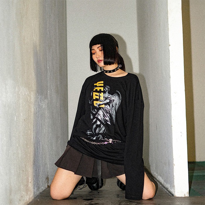Yezzo Handle With Peace Tee L/S Black Tshirt