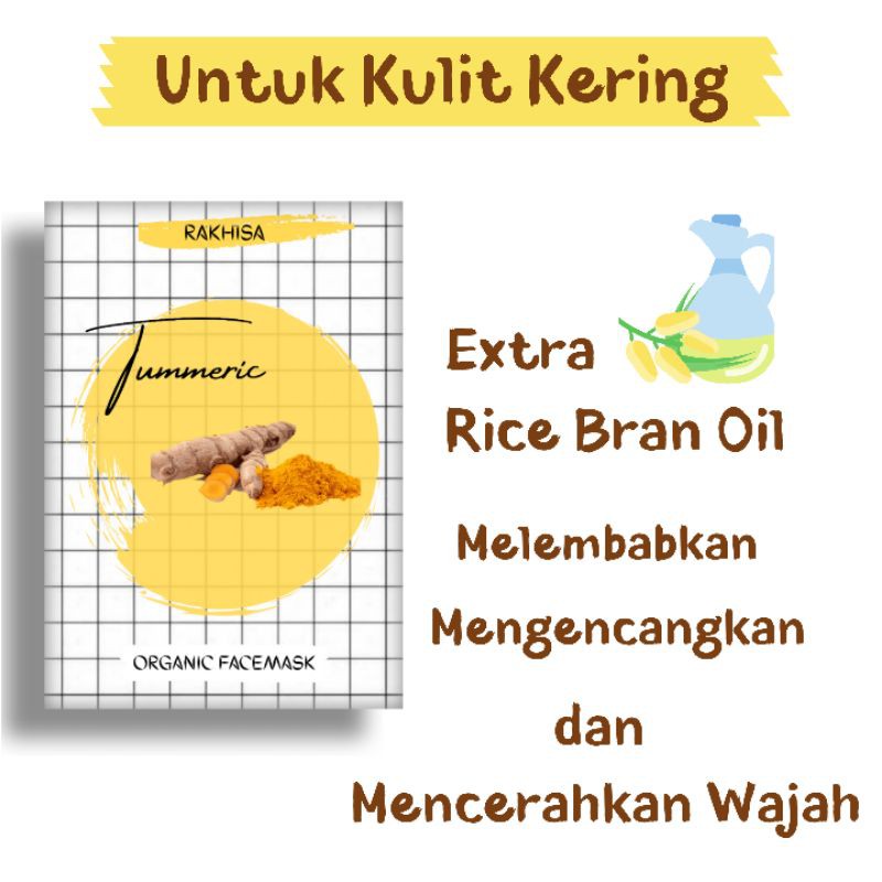 MASKER WAJAH ORGANIK 20gr 12 varian-Tumeric
