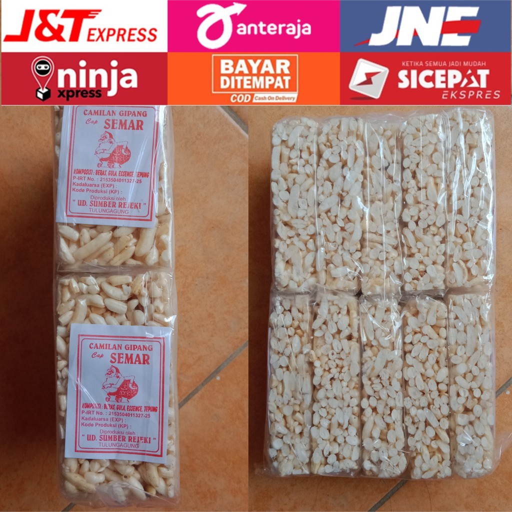

(KEDIRI SNACK) Gipang Jipang Kue Beras Tradisional isi 10 pcs / biji