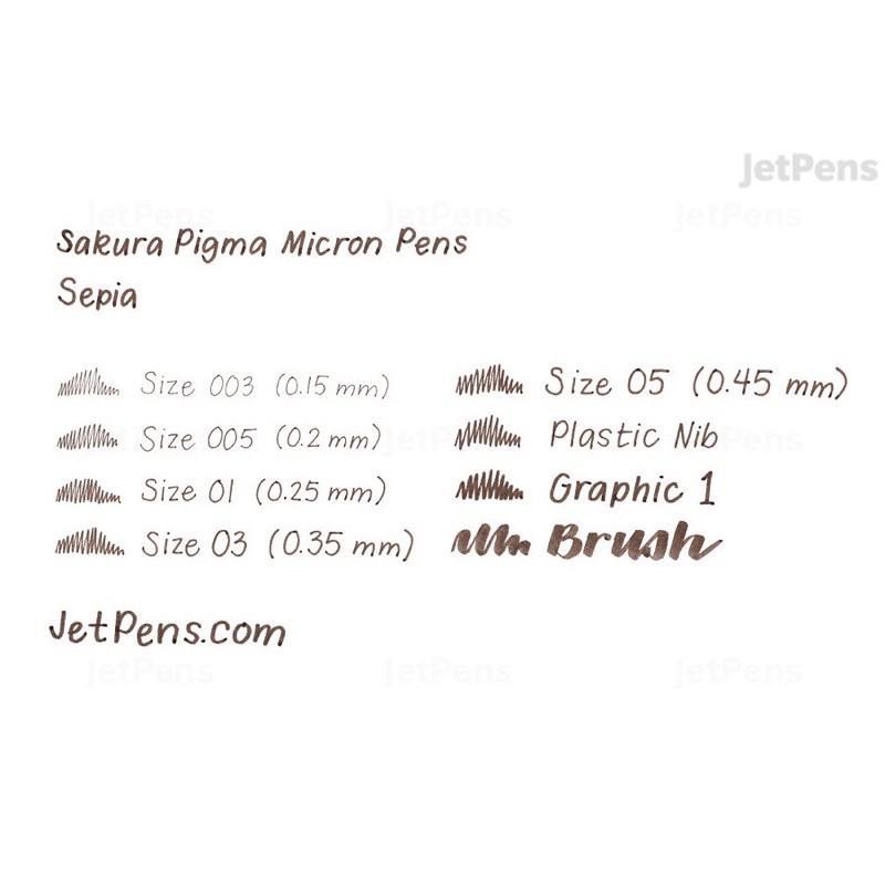 

RB Sakura Pigma Micron SEPIA Drawing Pen Tinta Coklat Brown