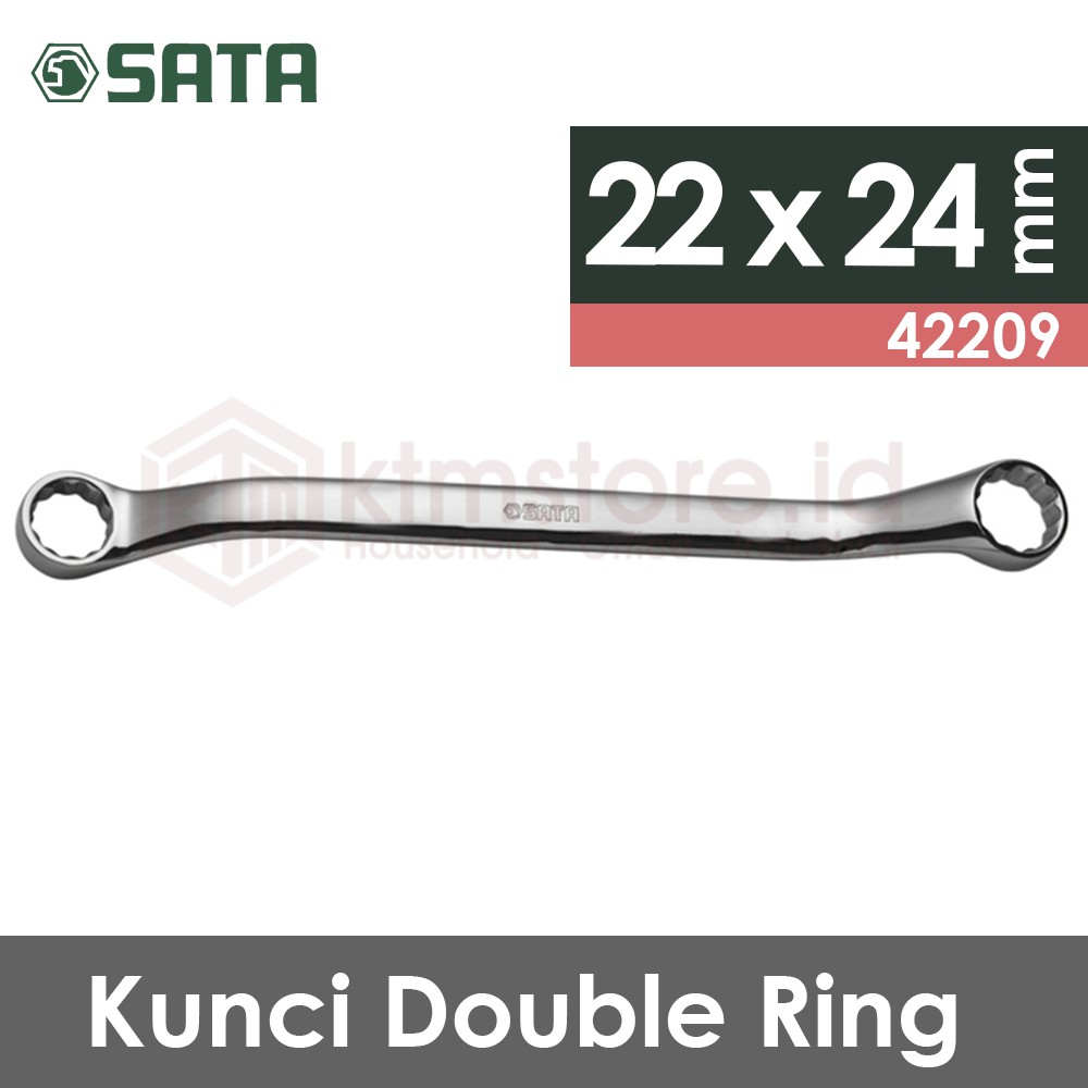 42209 Double Box End Wrench 22 mm X 24 mm SATA TOOLS KUNCI RING